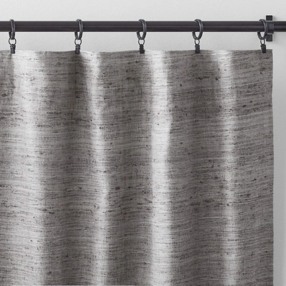 CRATE & BARREL TREVINO COTTON SILK BLEND LINED DRAPERY PANEL SET OF 2 - 52 x 108